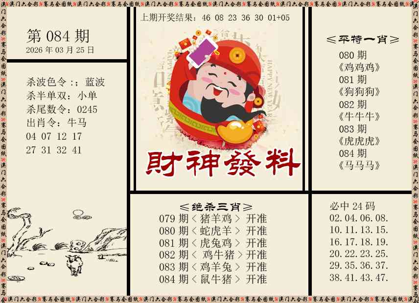 084期财神发料[图]